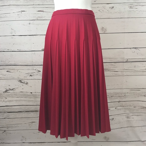 Givenchy Dresses & Skirts - Givenchy Vintage pleated red skirt